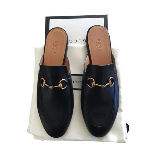 gucci webby mules black size 9|Gucci Princetown Shearling Leather Mules .